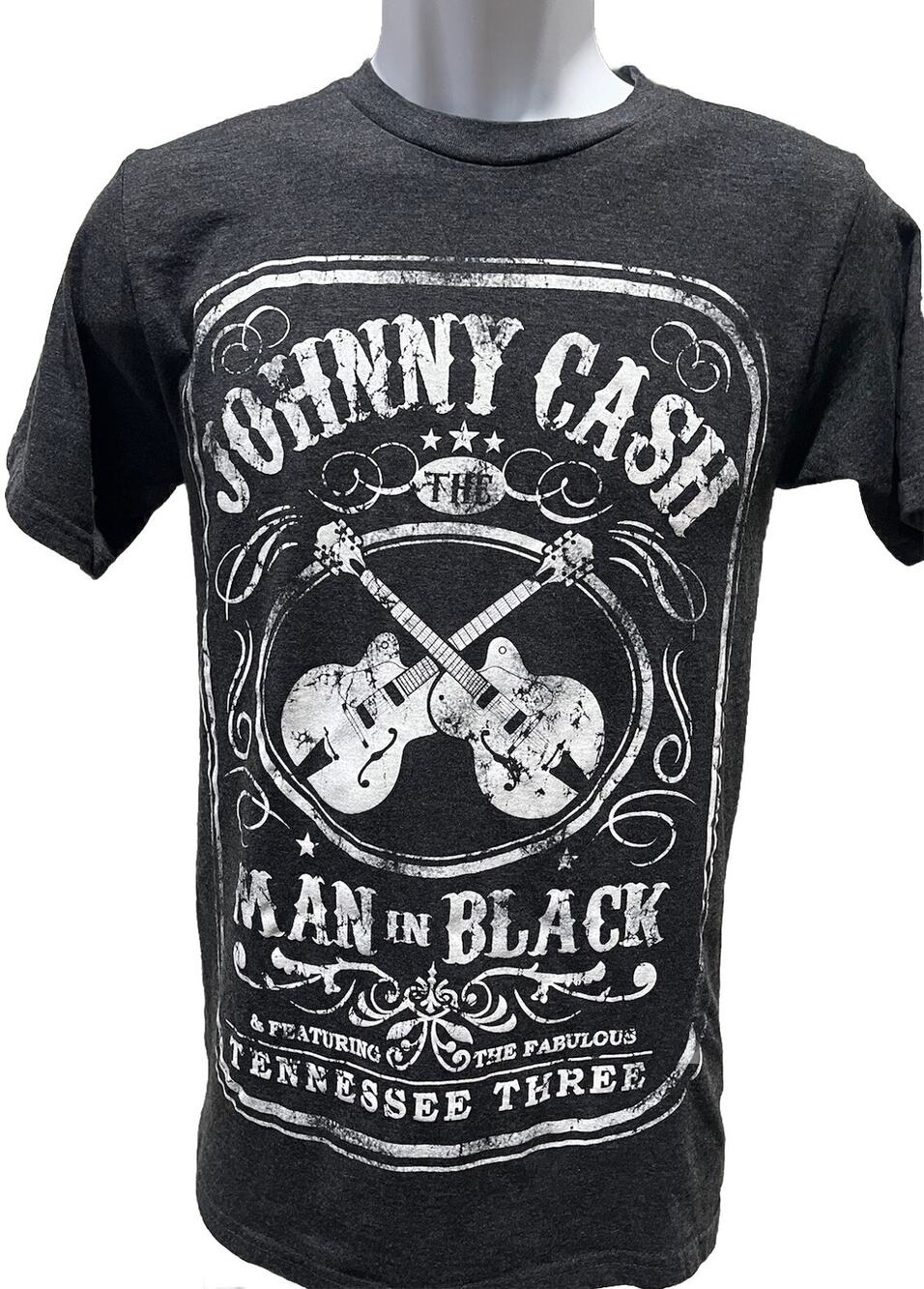 Johnny Cash T Shirt Mens Small Black Short Sleeve Crewneck Man In Black Graphic